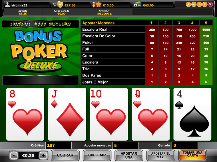Bonus Poker Deluxe Móvil